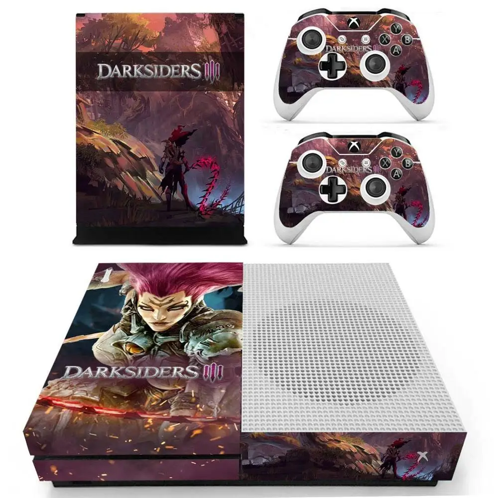 Darksiers 3 наклейки s для Xbox One S кожа Виниловая наклейка Pegatina для Xbox one тонкая консоль и два контроллера шкуры