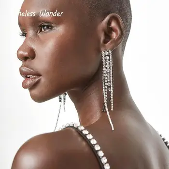 

Timeless Wonder Glam Zirconia Tassel Drop Earrings Women Jewelry Gothic Top Runway Ins Trendy Fancy Party Date Hiphop Japan 5536