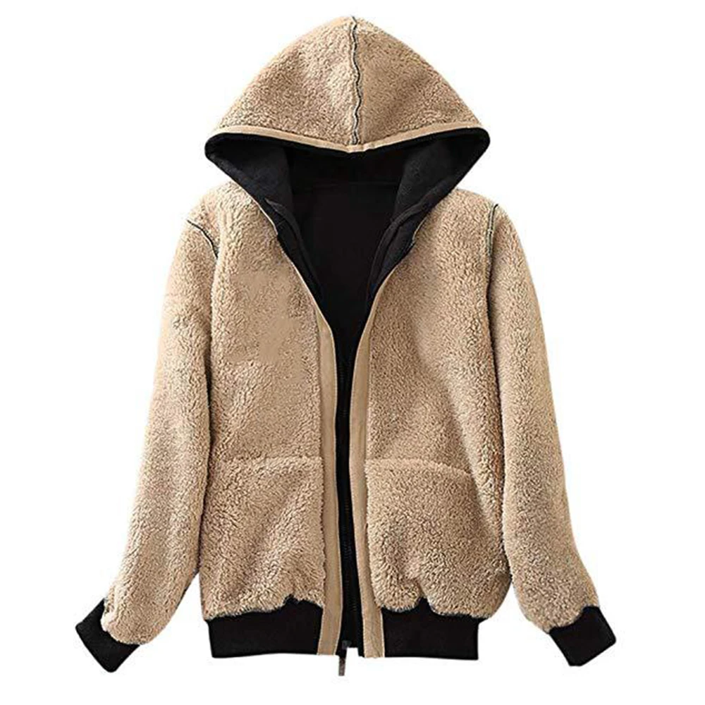 Very best  Hooded Women Coats And Jackets Winter Casual Thicken Faux Fur Coat With Hood Overcoat Outwear For L