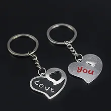 Подарок на день Святого Валентина креативный свадебный подарок романтическое сердце принцесса металлические брелоки для пар настраиваемые, с логотипом