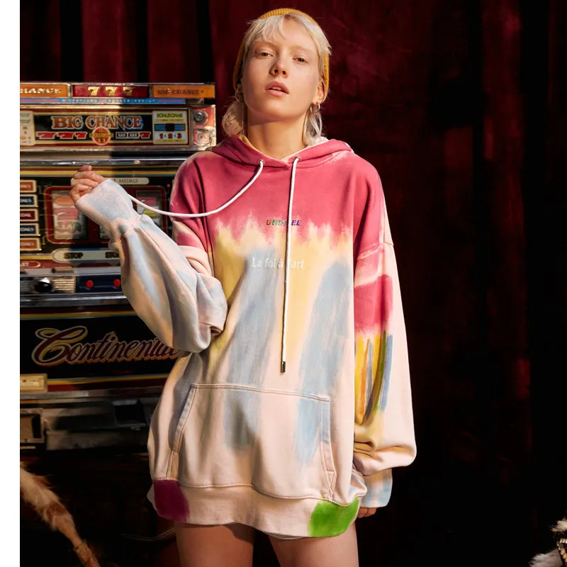 A26 pink UNIFREE осень Новая женская спортивная шапка свободного кроя с длинными рукавами для отдыха, цветная санитарная одежда U193A002BP - Цвет: A26 pink