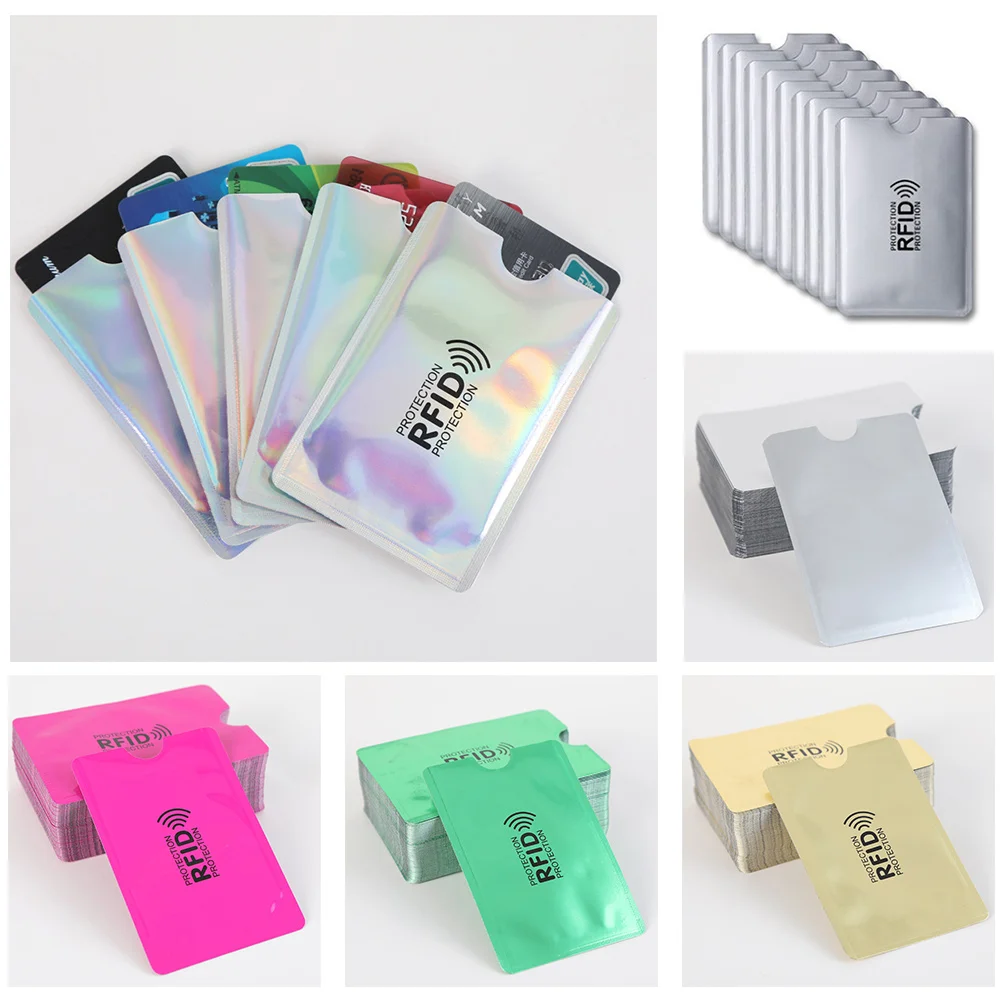 

Anti-magnetic wallet blocking card reader lock bank card ID card bank card protection metal credit NFC clip aluminum