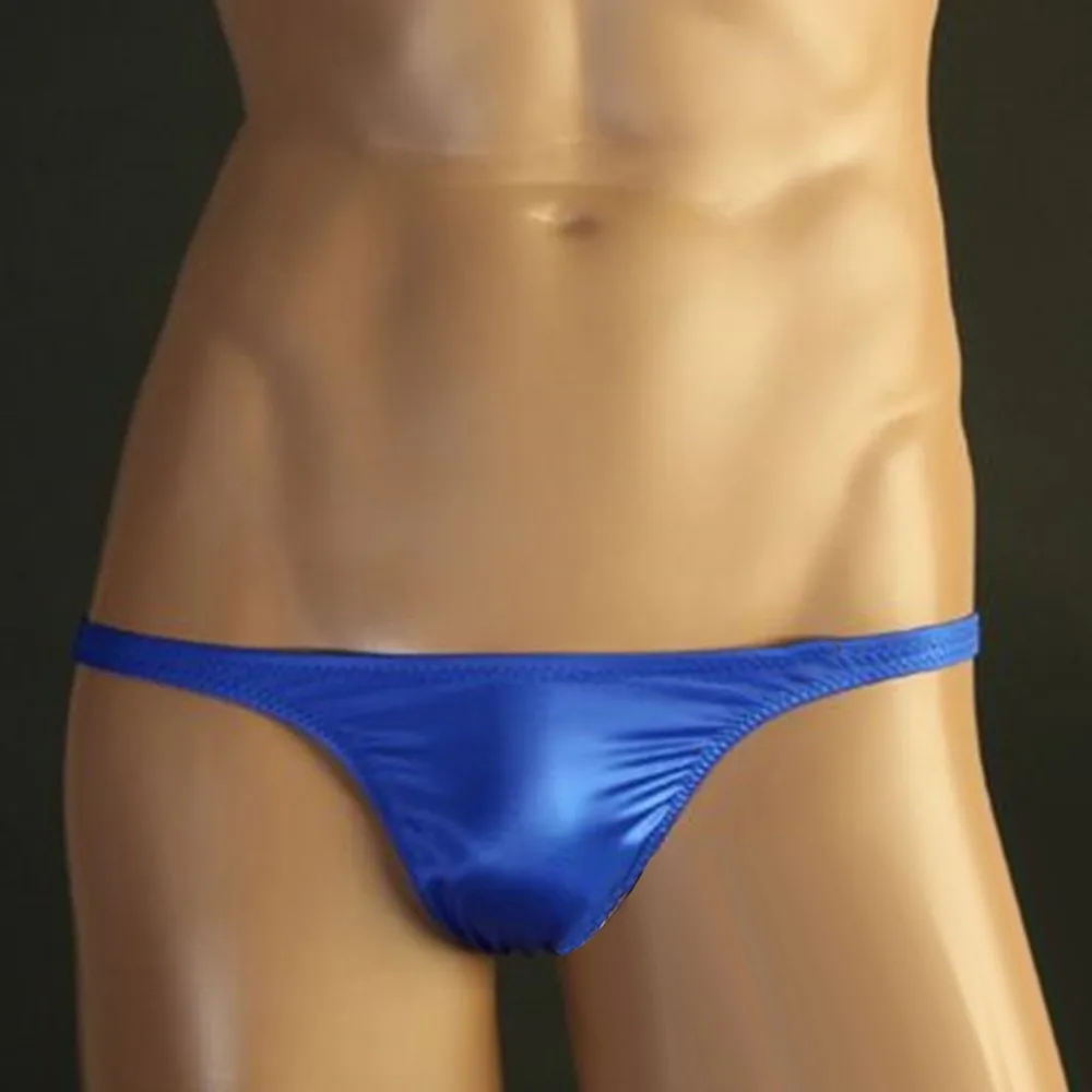 Трусы-брифы мужские блестящие пикантное нижнее белье для геев лакированные