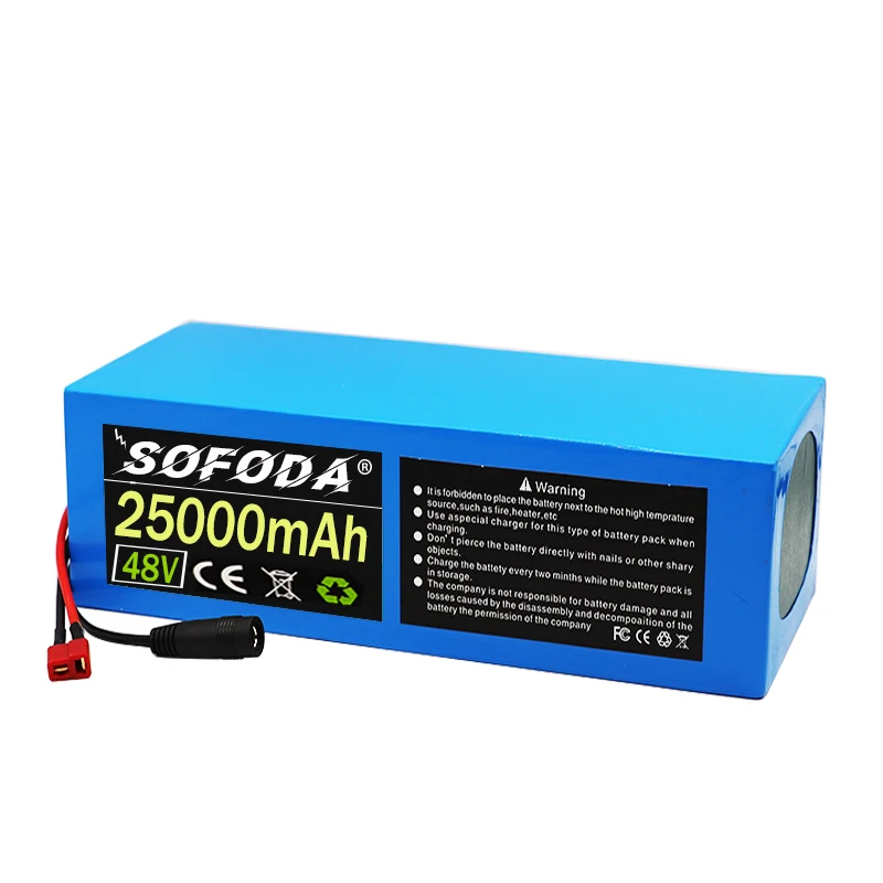 48V электрический велосипед батарея 18650 аккумулятор 25Ah 25000mAh 1000W Мощный литиевая с