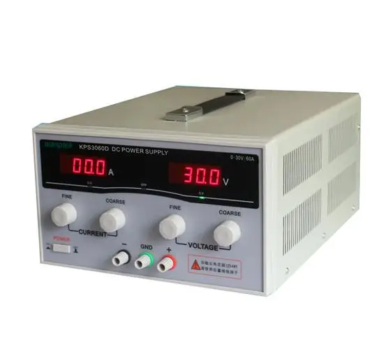 KPS3060D высокой точности Мощность регулируемый светодиодный двойной Дисплей импульсный источник питания постоянного тока 220 В ЕС 30 V/60A