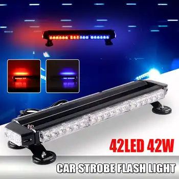 

42W 42LED Car Strobe Flash Light LED Warning Strobe Light 7 Flash Modes for All 12V or 24V Vehicles and Outdoor Warning Lights