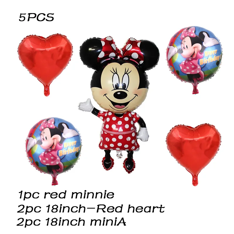 5pcs Mickey B set Для девочек Минни Маус День рождения тема украшения Дети День Рождения Бумажный мультяшный стаканчик и тарелка салфетка баннер - Цвет: 5pcs Mickey B set