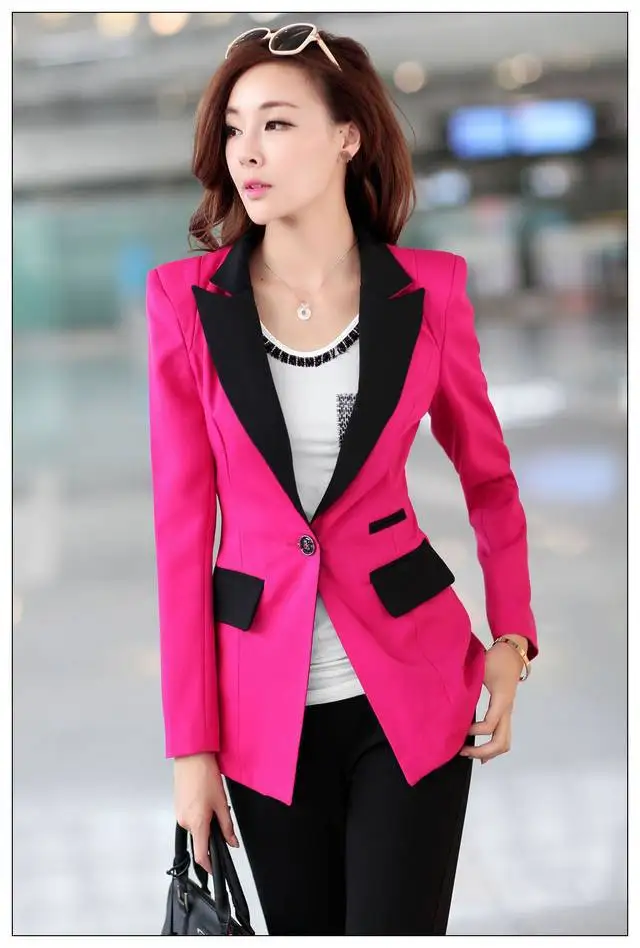 Spring Clothing New Style Mid-length Korean-style Slim Fit Shrug Shoulder Pad Suit Jacket