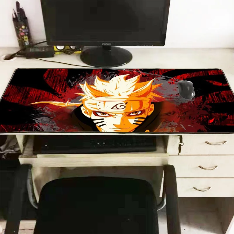  Anime Japan Naruto Print Locking Edge PC Computer Gaming Mouse Pad XXL Rubber Mat for LOL Dota 2 fo