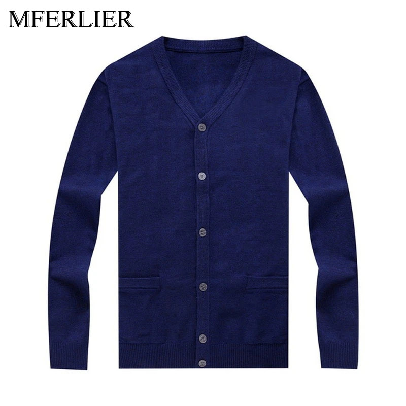 Весенний зимний мужской свитер 5XL 6XL 7XL 8XL 9XL бюст 140 см длинный рукав плюс размер мужской свитер 3 цвета - Цвет: Синий