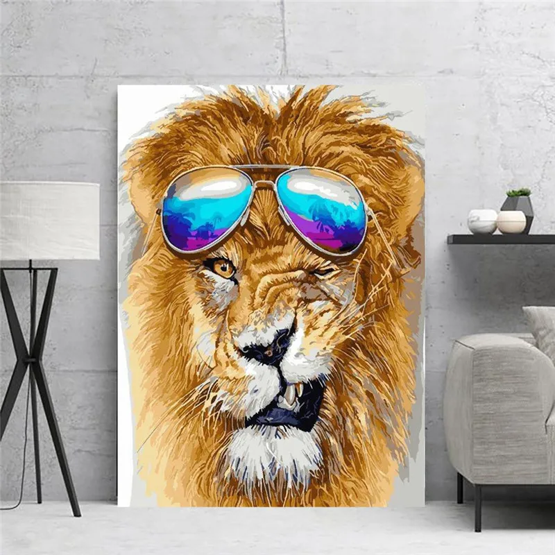 Wand-Kunst-Poster-Leinwand-Malerei-L-we-Mit-Sonnenbrille-Leinwand-Drucke-Tier-Druck-Poster-Dekorative-Leinwand (1)