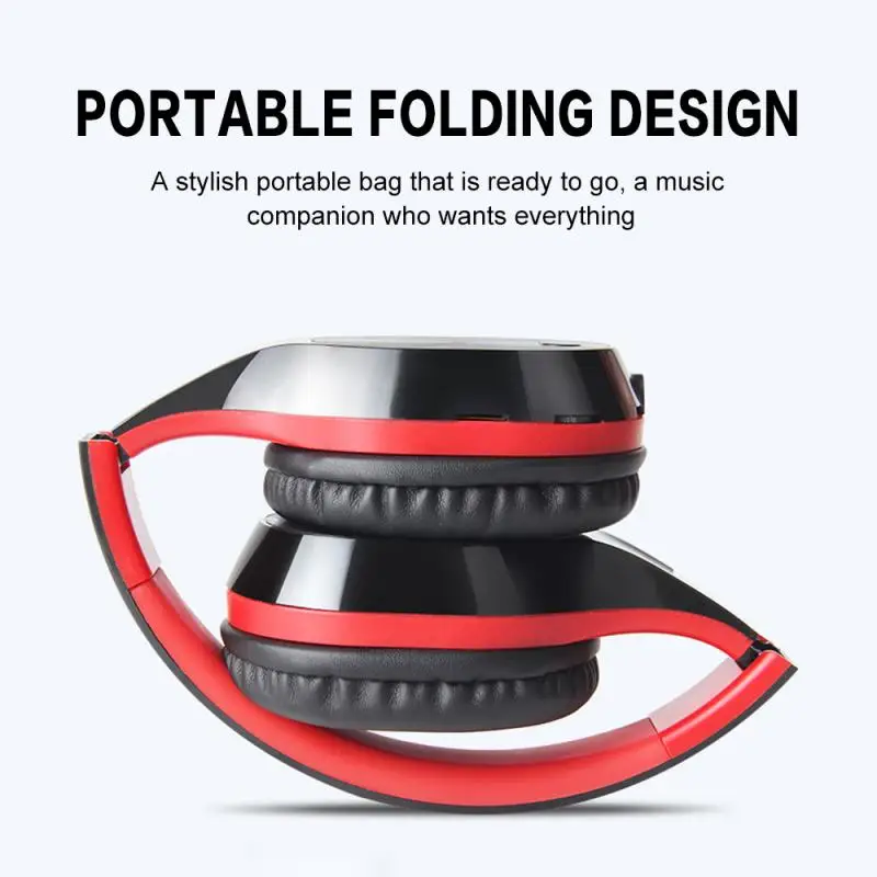 T5 Wireless Sports Bluetooth 5 0 Headphones Foldable Head mounted Stereo HIFI Earphone Headset
