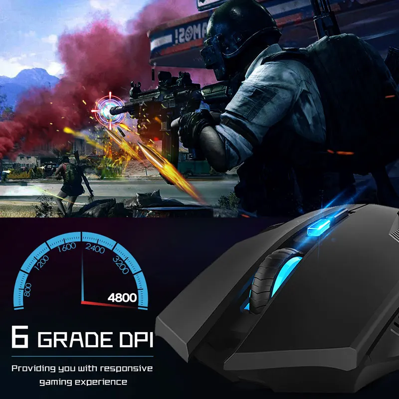 Kaufen TeckNet Programmierbare Gaming Drahtlose Maus 2,4 GHz RAPTOR Led hintergrundbeleuchtung 4800DPI 8 Tasten USB Nano Empfänger Prime Cordless Mäuse