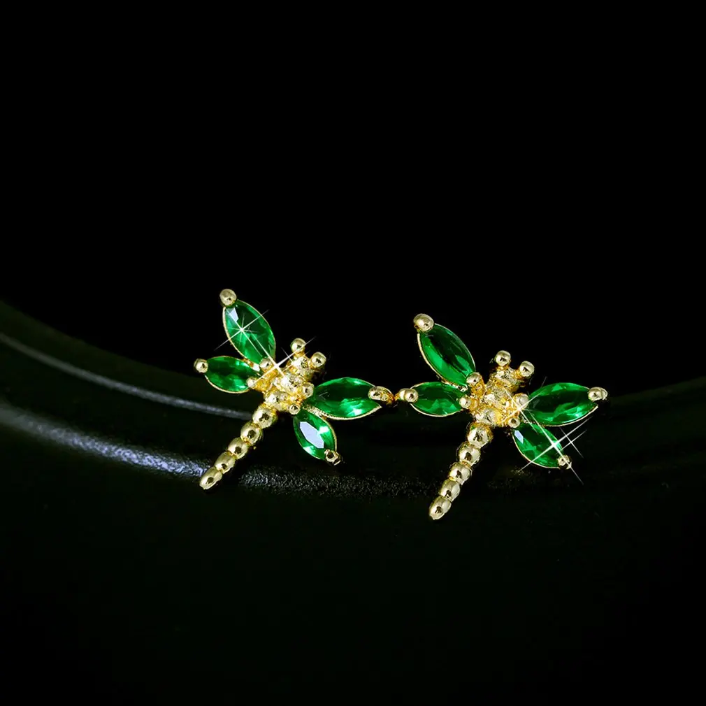 

Zircon Stud Earrings Simple Trinkets Stud Earrings Women Earrings Ear Jewelry Hand Leaf Dragonfly Stars Shape Christmas Gift