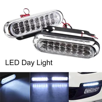 

2Pcs 12V Super Bright 16 LED Car Daytime Running Light DRL Fog Day Driving Lamp