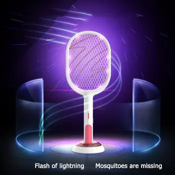 

USB Rechargeable Electric Fly Swatter Fly Swatter Insect Fly Hand Racket Fly Swatter Home Trap Electric Bug Racket