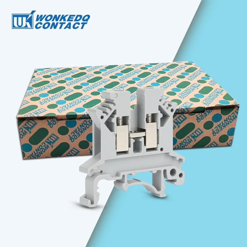 

Din Rail Terminal Block UK 2.5B Wire Connector Connductor Universal Class Connector Screw Terminal Block Strip promotion 100Pcs