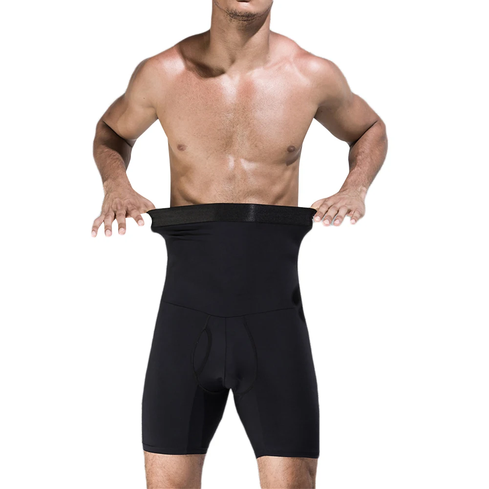 

Men Tummy Control Shorts High Waist Slimming Underwear Body Shaper Seamless Belly Girdle Boxer Briefs