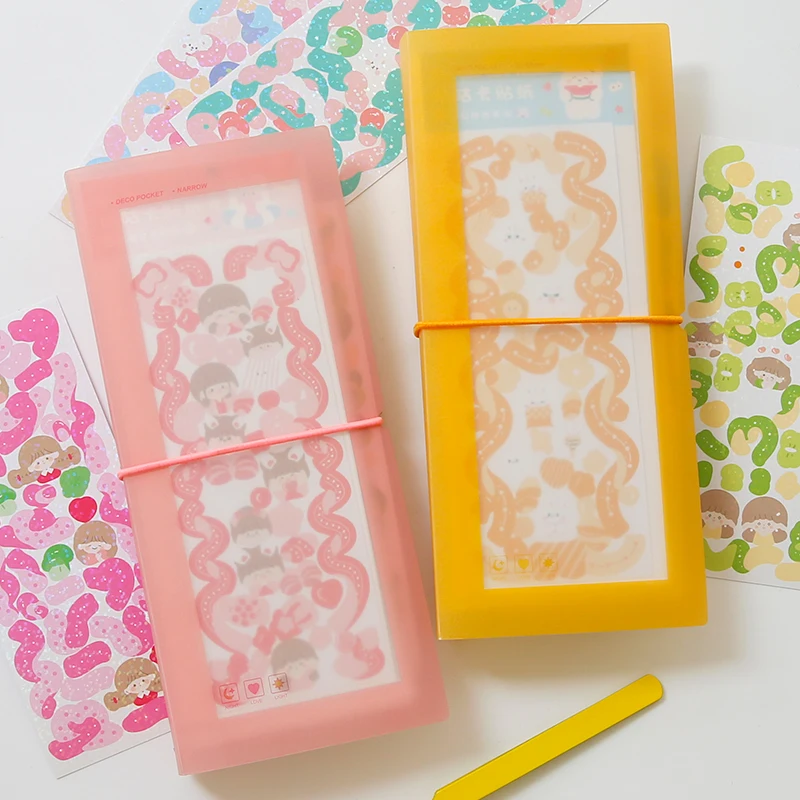 Card holder credit card holder photo card holder postcard holder memory card protector photo card binder acrylic sign holder sticky note holder desk receipt holder 1 PC Macaron Color Scrapbooking Storage Page Card Note Holder with 30 Slots for Tickets Collection Notes Photo Sticker Storage
