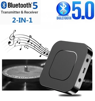 

Bluetooth 5.0 2 in 1 Audio Transmitter Receiver TV Computer Speaker Car Adapter Stereo Wireless Audio 3.5mm AUX Jack RCA Adapter