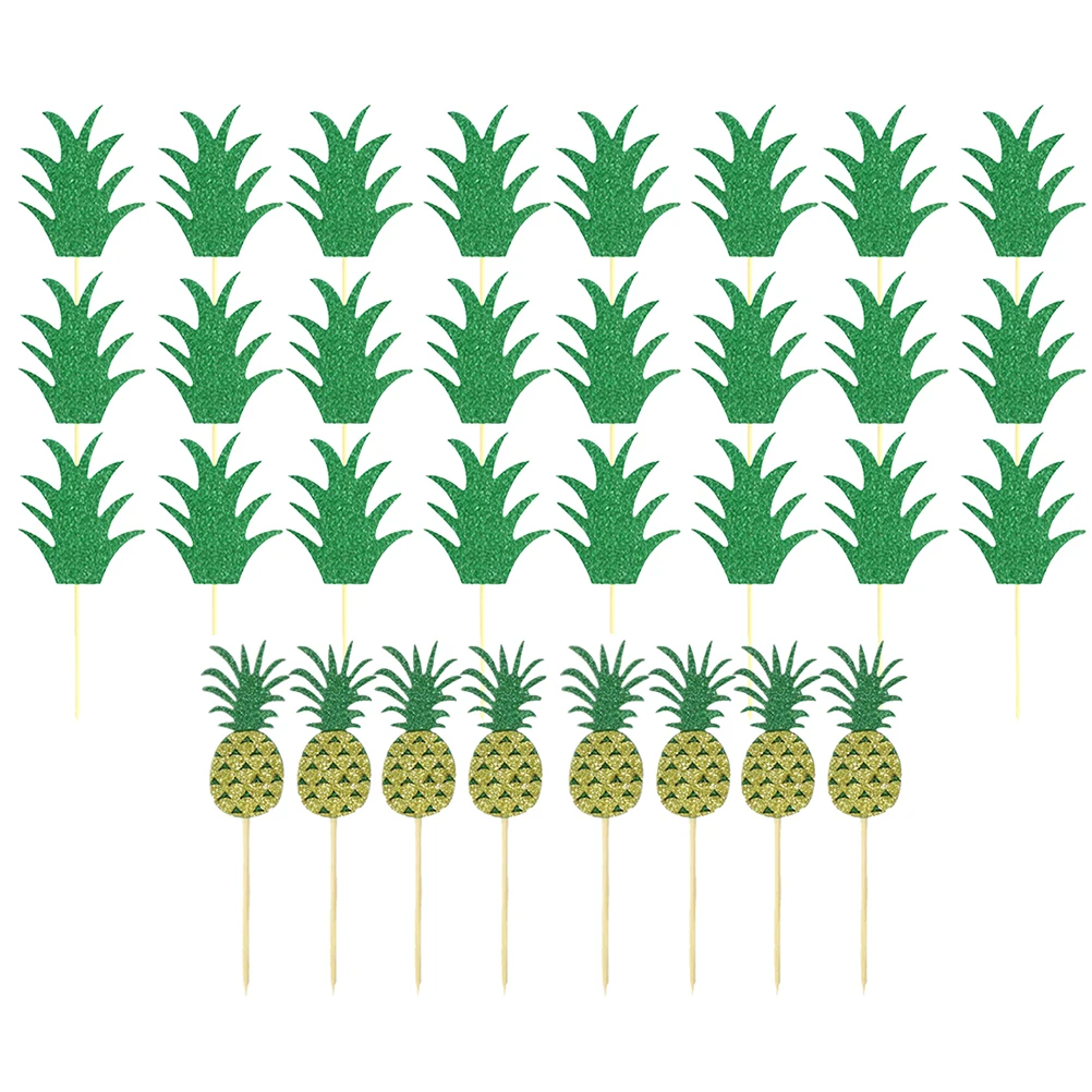 32 шт. ананас тематические Гавайская Портативный прочный торт вставляемые