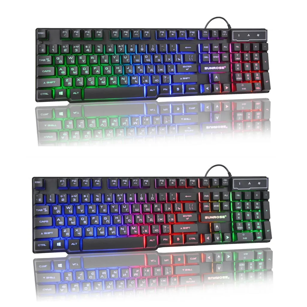 Проводная игровая клавиатура механическая клавиатура с подсветкой Usb 104 Keycaps русская клавиатура водонепроницаемые компьютерные игровые клавиатуры