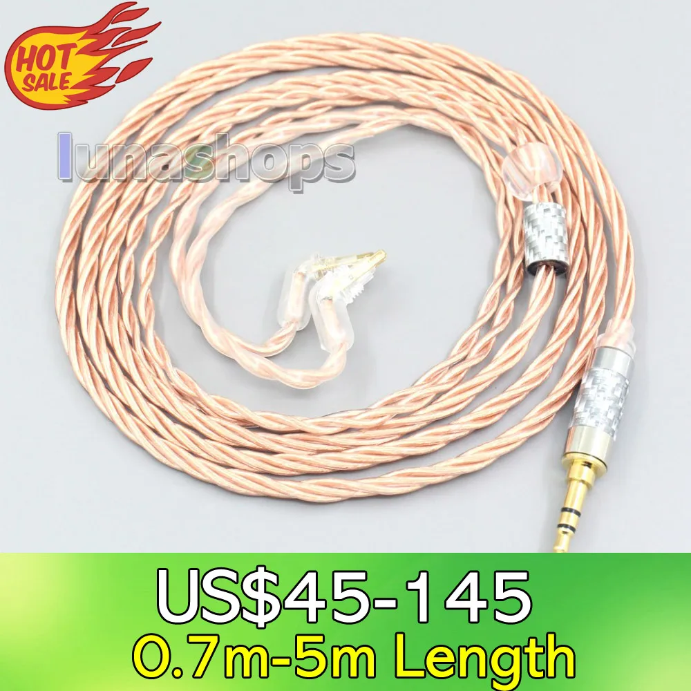LN007166 Silver Plated OCC Shielding Coaxial Earphone Cable For Sony