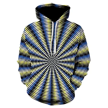 

2019 fun design cool boy pullover, 3D vertigo hypnotic hoodie sweatshirt skateboard for men and women thin fall hoodie hip-hop
