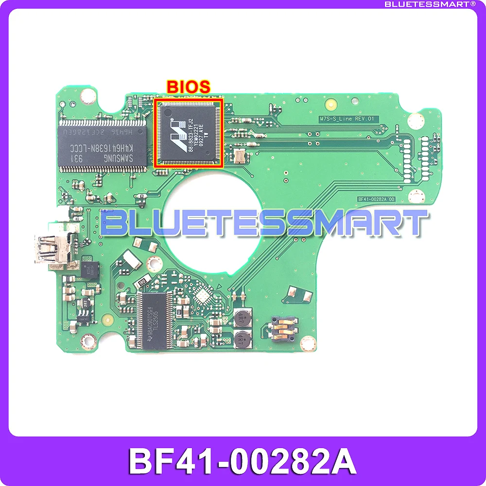 Usb 2.0 Disco Rígido Placa de Circuito Impresso Bf4100282a M7s-s Linha Rev.01 para Samsung Hm3221x Hm502jx