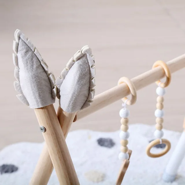 1Set Nordic Style Baby Gym Play Nursery Sensory Ring-pull Toy Wooden Frame Infant Room Toddler Clothes Rack Gift Kids Room Decor 2