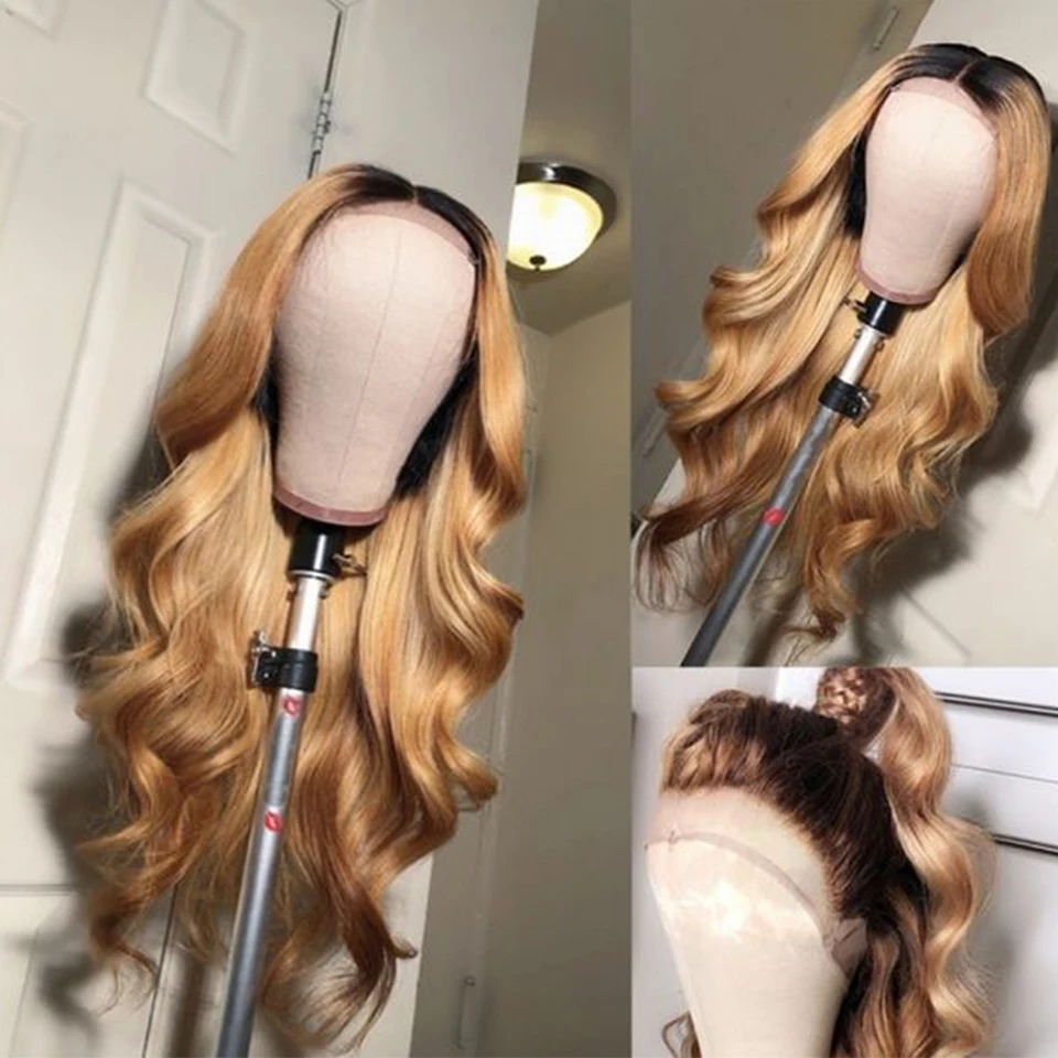BAISI-Honey-Blonde-Lace-Front-Human-Hair-Wigs-Brazilian-Virgin-Wavy-Human-Hair-With-Pre-Plucked