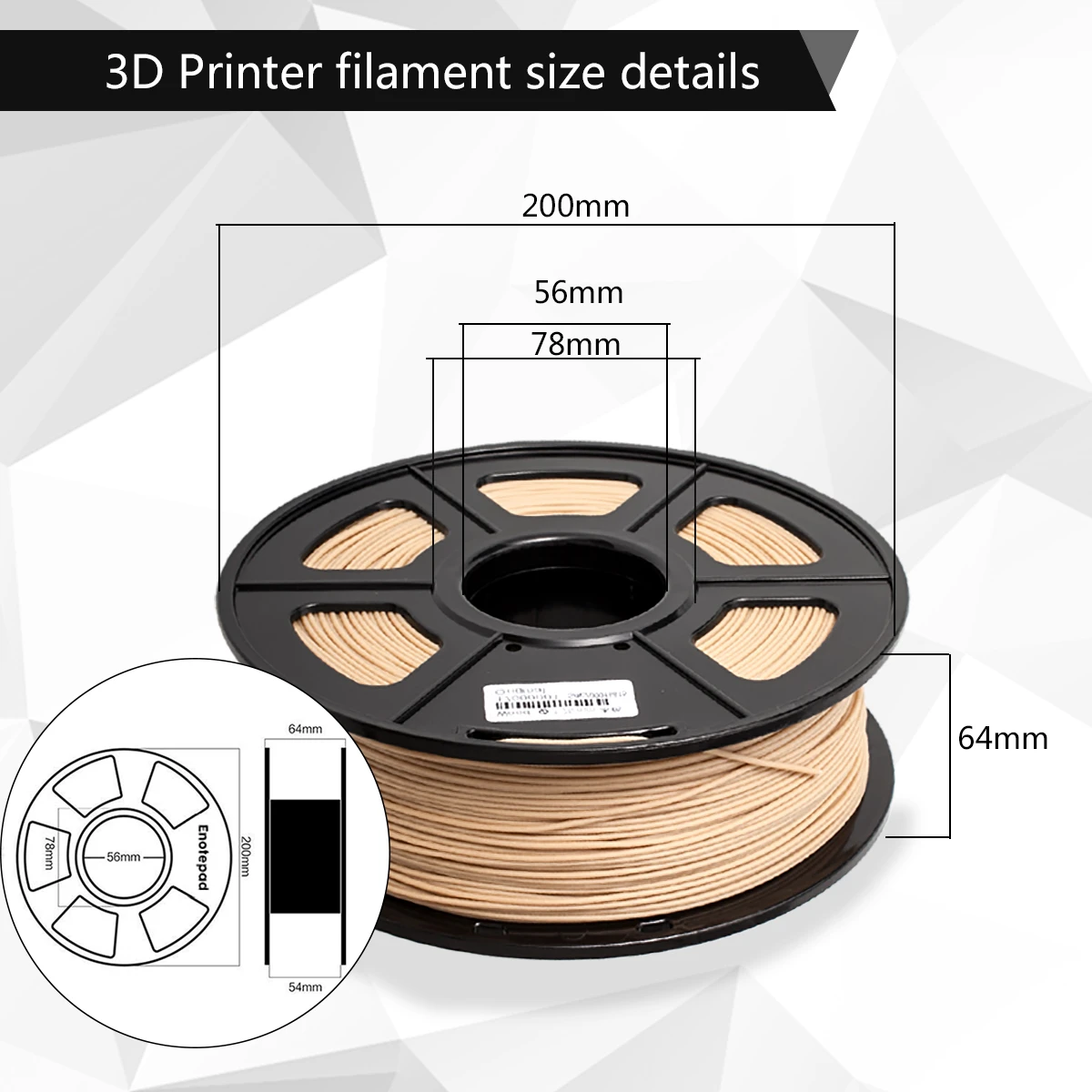 3D нити из древесного волокна 1 кг 2 2/lbs 3d Принтер Нити PLA & Wood 75 мм с 18% и 82% без