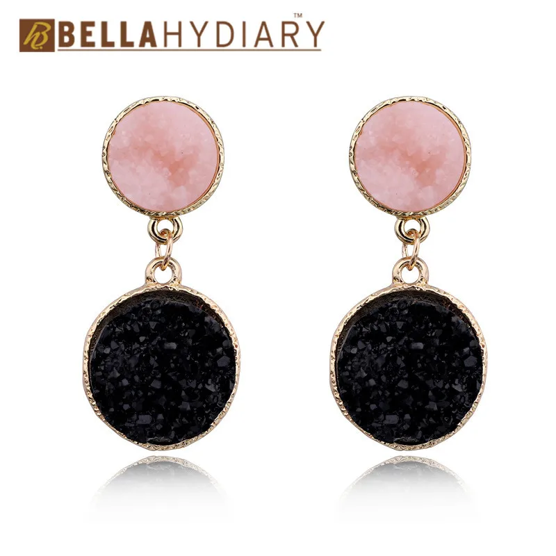 druzy earrings jewelry Ohrringe bijoux earings earring earing pendientes brinco big earrings vintage jewelry wedding earrings geometric earrings long earrings gifts for women resin earrings korean earri (13)