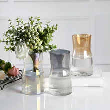 Ваза для цветов, простой светильник, роскошная ваза, сухая стеклянная ваза для цветов, изысканное украшение, домашний стеклянный контейнер
