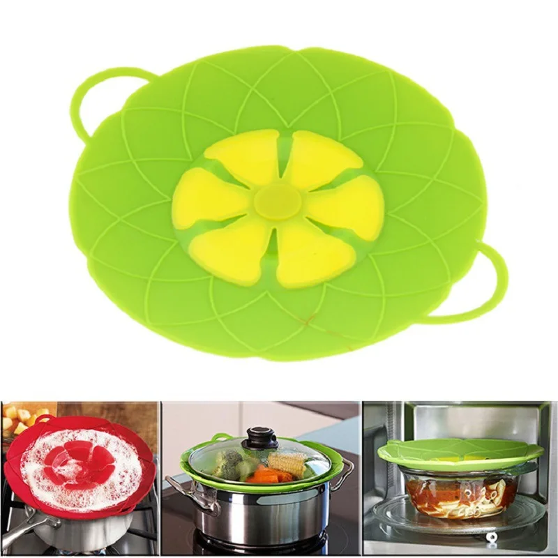 

26cm Food-grade Silicone High-temperature Anti-spill Cover Kitchen Leak-proof Splash-proof Boiling Silicone Lid Kitchen Gadgets