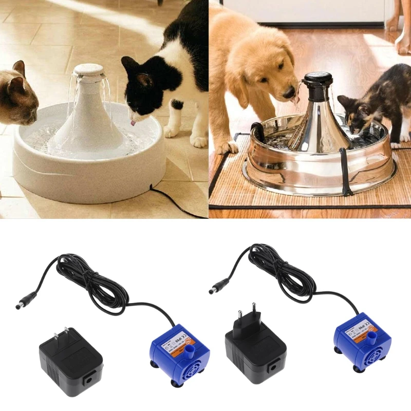Автоматический питомец кошка питьевой фонтан заглушенный фонтан насос адаптер питания и Прямая поставка