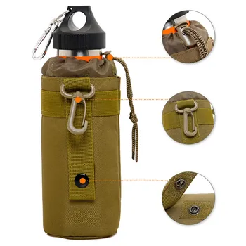 

Water Bottles Pouch Bag Outdoor Sports Camouflage Drawstring Portable Water Bottle Pouch Holder Carrier With Molle System
