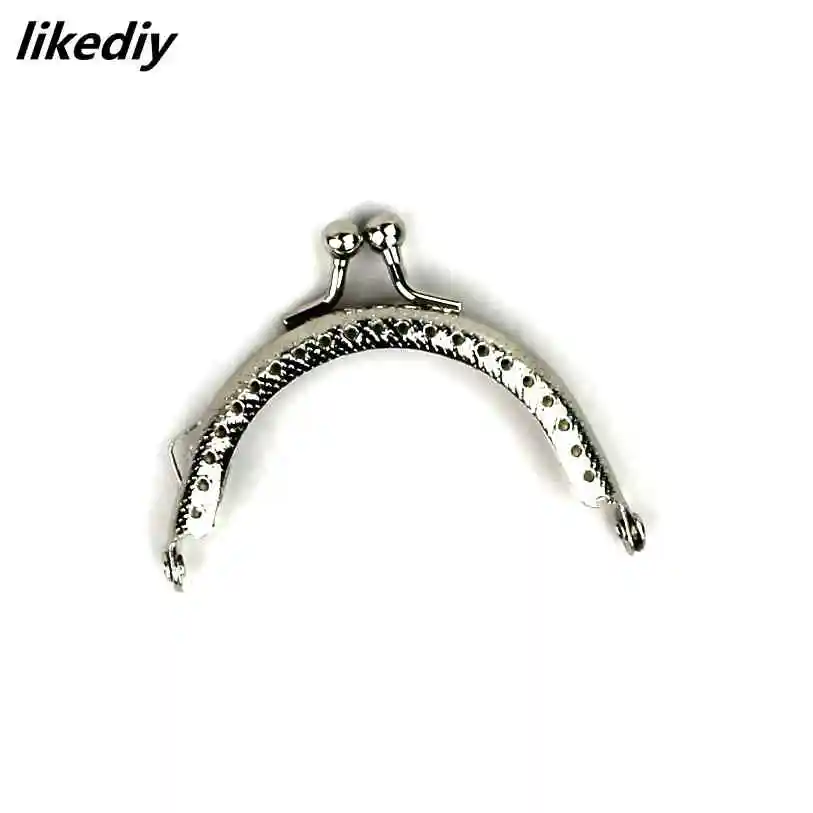 20 pcs/lot 6.5 cm silver basic style metal purse frame Kiss clasp lock high quality DIY bag accessories