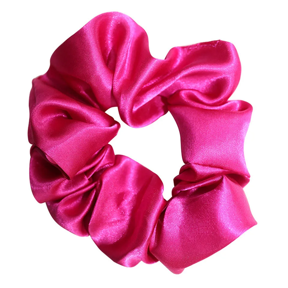 36 Colors Satin Silk Scrunchie For Women Girls Elastic Hair Bands Solid Ponytail Holder Headband Accessories Black Pink Purple pearl hair clip Hair Accessories