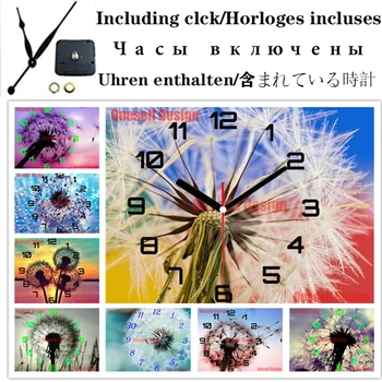 

5d diamond painting with clock Dandelion 5d diamond embroidery with clock Dandelion diamond art kit home decortiom wall sticker