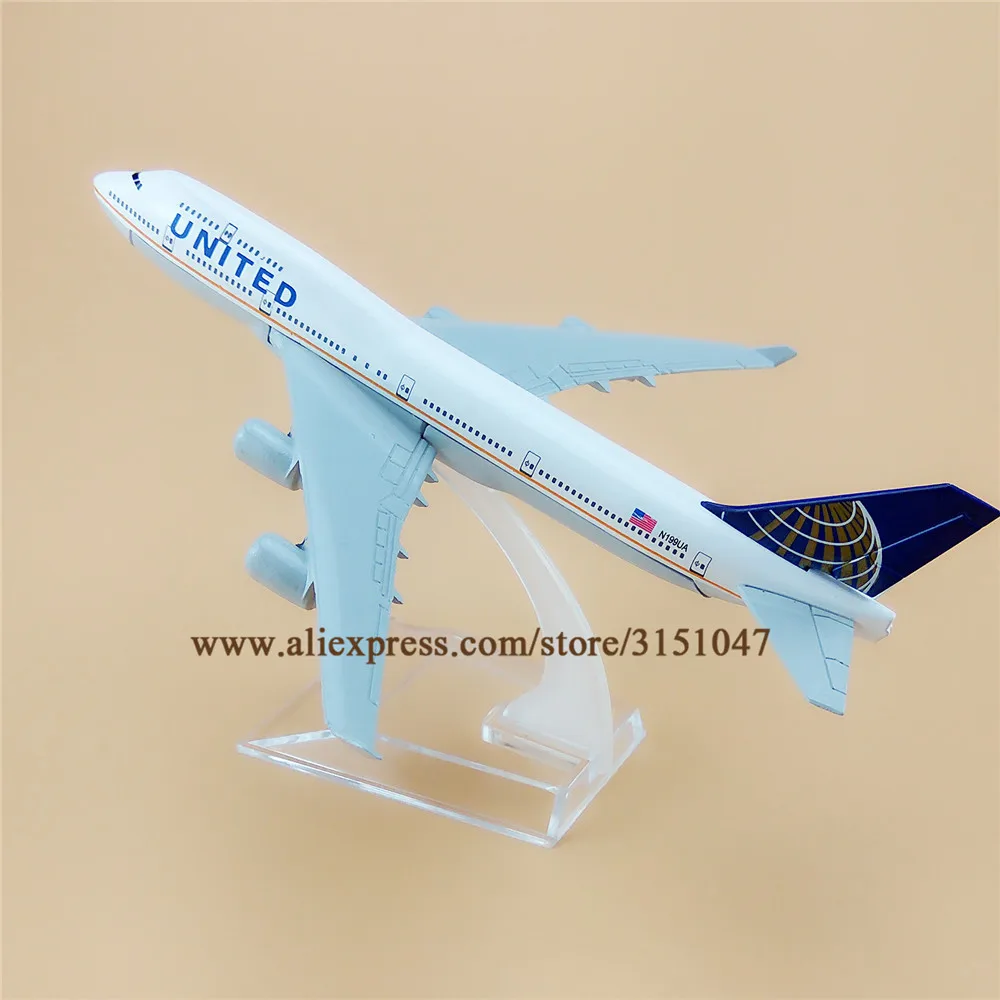 16 см модель самолета Air American United Боинг 747 летательного аппарата из металлического