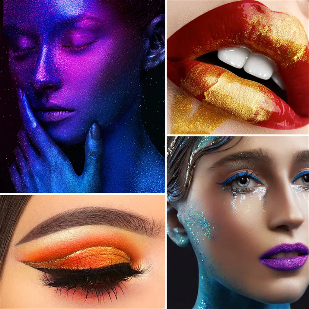 24 Color Makeup Fluorescent Neon Pigment Eye Shadow Makeup Palette Glow In Dark Eye Shadow Glitter Eyeshadow Cosmetics#4