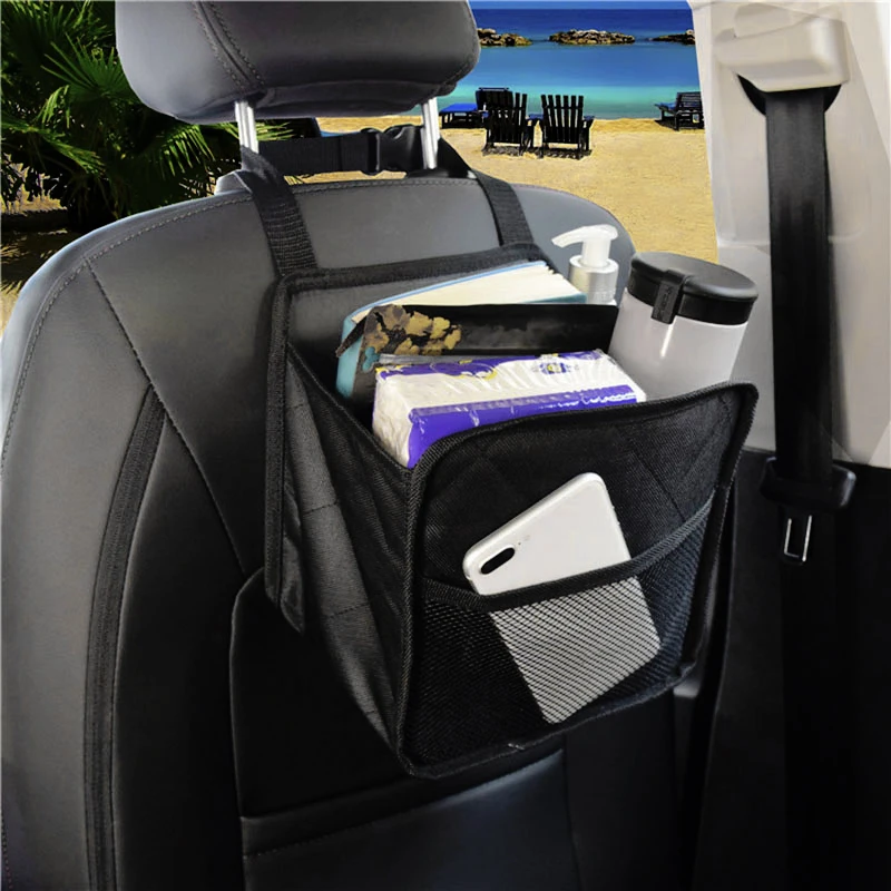 1х черная автомобильная сумка для хранения на спинку сиденья Органайзер коробка держатель подвесной аксессуар запчасти