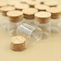 24 pcs/lot 12ml 24*30*35mm Small Glass Bottle Cork Stopper Spice Bottles Container Sealed Glass jar Vial Bottle Stopper 1