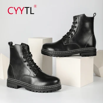 

CYYTL Men Snow Boots High Top Safety Shoes Steel Toe Cap Work Botte Puncture Proof Winter Hiking Combat Botas Militares Hombre