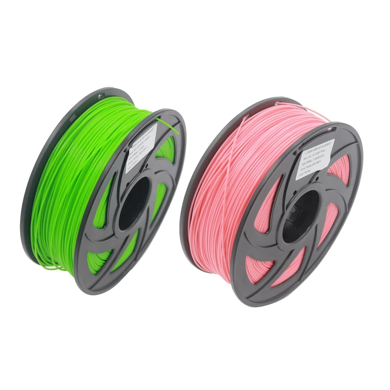 

2Pcs Pla Filament 3D Printer Material Pla Filament 1.75Mm Diameter Printing Material Supply 3D Printers 1Kg(2.2Lb)/ Spool - Gree