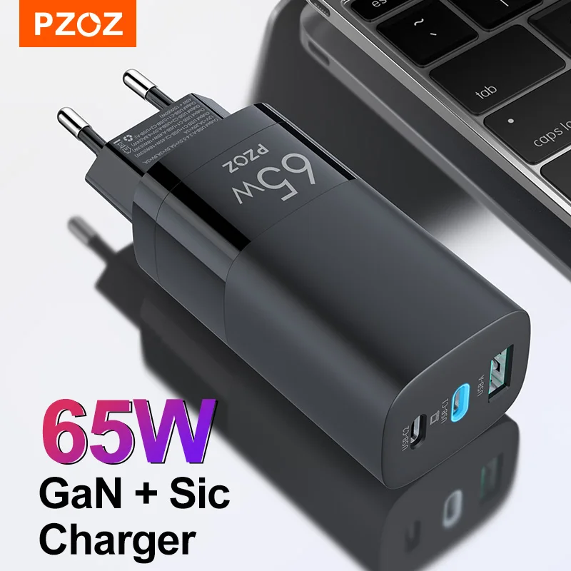  PZOZ 65W GaN зарядное устройство Quick Charge 4,0 3,0 Type C PD USB зарядное устройство Быстрая зарядка USB C для переключателя MacBook Air iPad Pro Samsung Note 