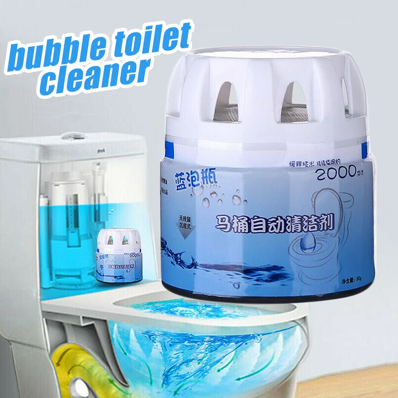 

1pc Automatic Toilet Cleaner Amazing Blue Bubble Magic Flush Bottled Helper for Home Bathroom Regular Toilet Tank Cleaning Tools