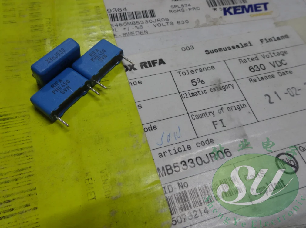 50 шт. KEMET RIFA PHE450 33NF серия 0,033 мкФ/630 в 333 пленочный конденсатор 15 мм