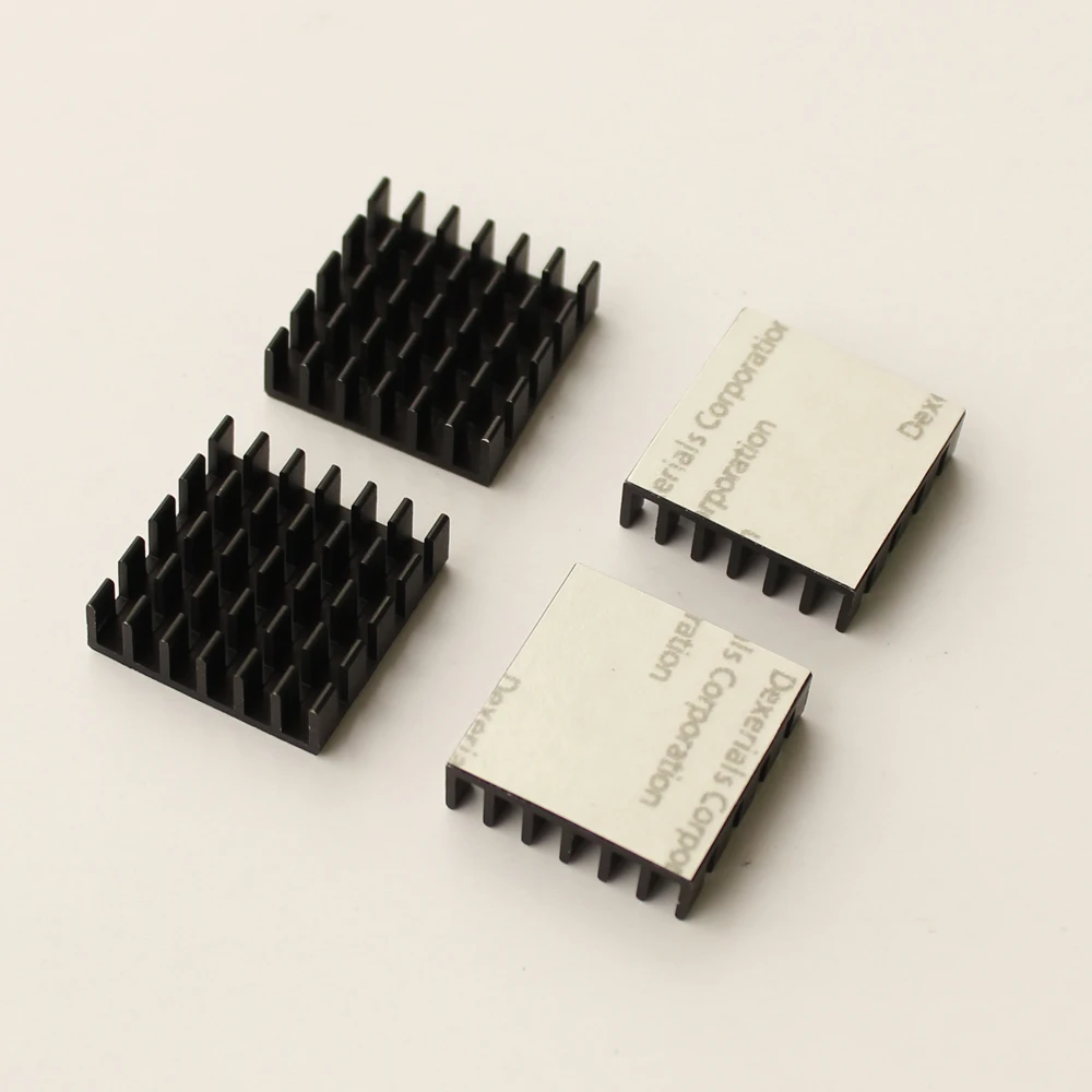 Lot 20x20x6 mm Radiador de Alumínio Dissipador de Calor de Extrusão Cooler com Fita Térmica para Lm2596 Lm2577 Lm2576 10 Pcs - Imagem 4